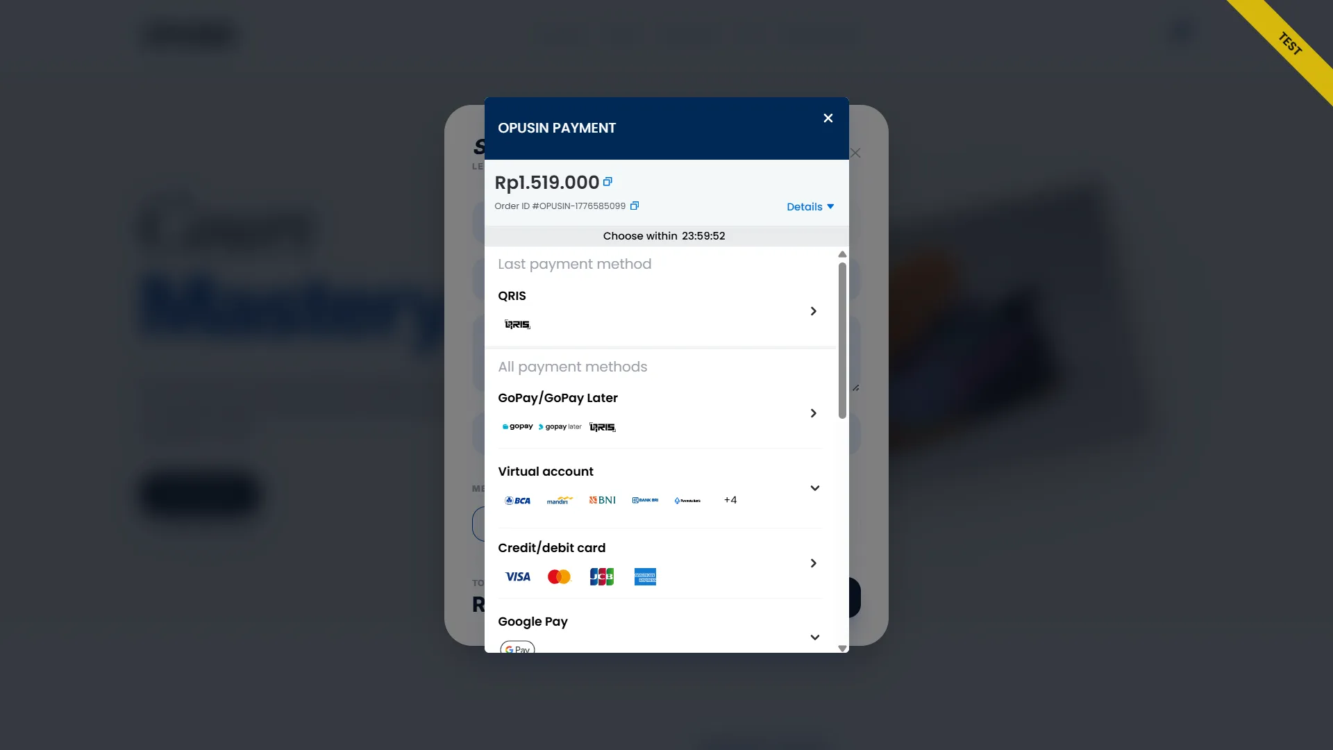 Website E-Commerce Opusin